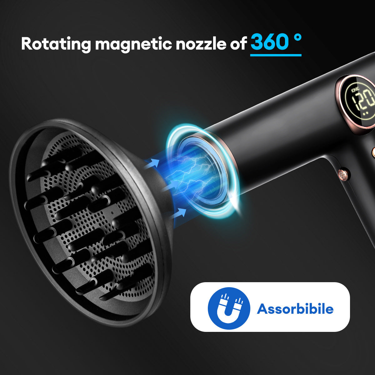 Anion hair care mute high-speed hair dryer high-power hair dryer household student dormitory lightweight