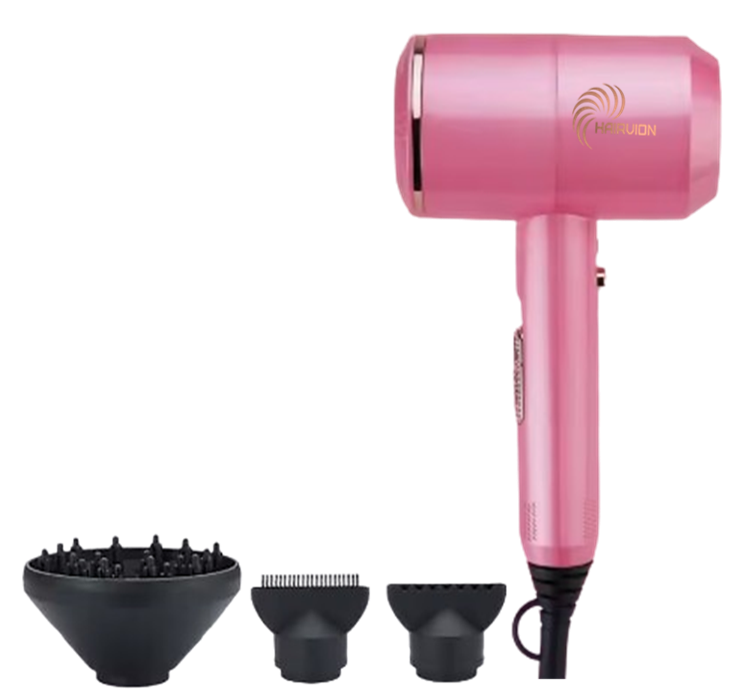 Professional Ionic Hairdryer with 2 Speed 3 Heat Setting, Cool Shot Button, 1 Diffuser & 2 Concentrator